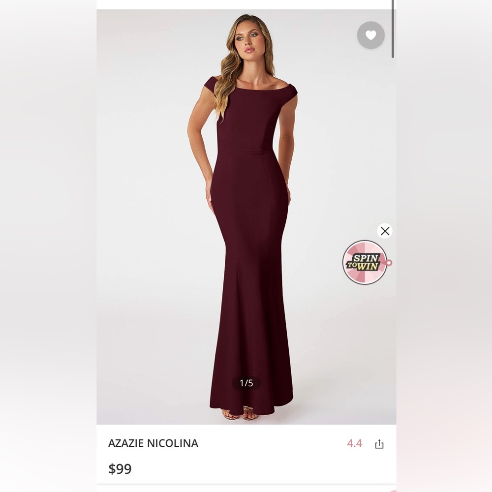Azazie Bridesmaid Burgundy Dress